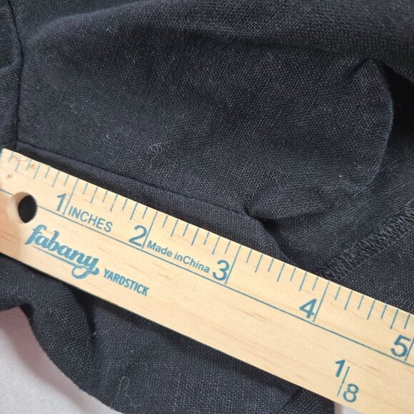 J.Crew Black Scalloped Hem Linen Blend Shorts Size 2 Womens Casual Summer Bottom - Picture 4 of 7